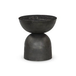 Corbett End Table - Polished Black Marble