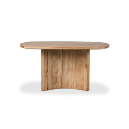 Brinton Square Dining Table, Rustic Oak Veneer