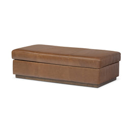 Alec Storage Ottoman - Dulane Mahogany