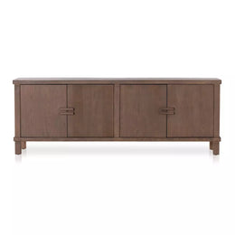 Bregman Media Console - Dusty Amber Oak Veneer by Four Hands