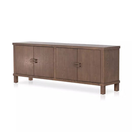 Bregman Media Console - Dusty Amber Oak Veneer