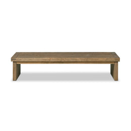 Warby Coffee Table, Worn Oak Veneer by Four Hands