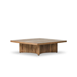 Brinton Square Coffee Table - Rustic Oak Veneer