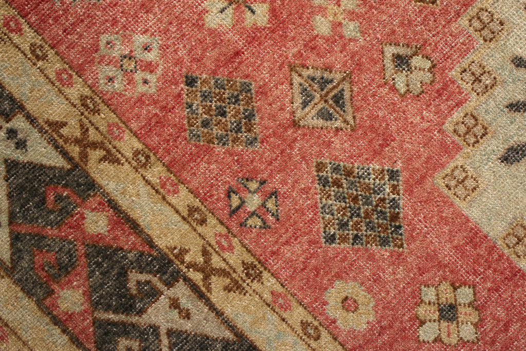 Distressed Classic Red Rug 19Th-Century Medallion Pattern - 23520