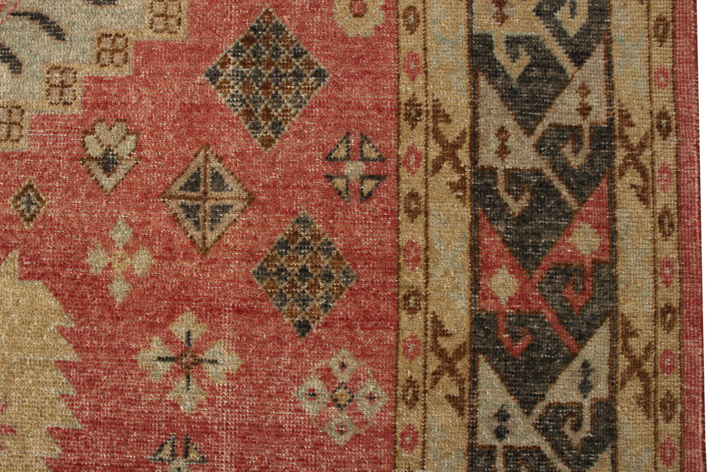 Distressed Classic Red Rug 19Th-Century Medallion Pattern - 23520