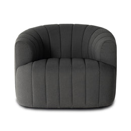 Elliana Swivel Chair - Fiqa Boucle Charcoal