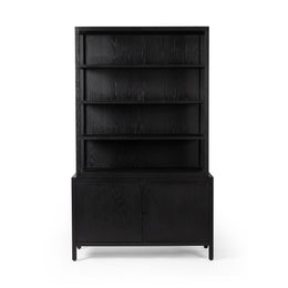 Hopkins Bookcase -  Brushed Ebony Oak Veneer