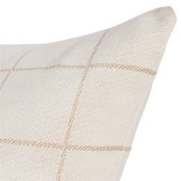 Modern Checked Pillow-Cream-20"X20"