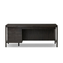 Suspension Desk, Smoked Black Veneer by Four Hands