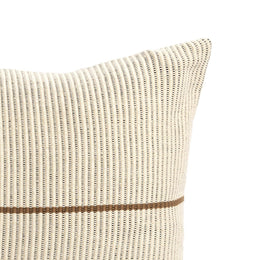 Handwoven Merido Pillow - Beige - Beige Cotton