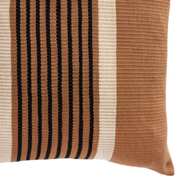 Handwoven Merido Pillow - Taupe - Beige Cotton