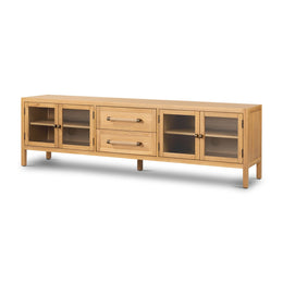 Laker Media Console - Light Oak Veneer