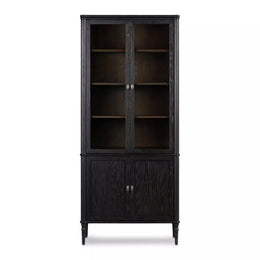 Toulouse Cabinet - Distressed Black Oak