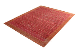 Classic Style Modern Tribal Rug Red Brown Medallion Pattern - 23597