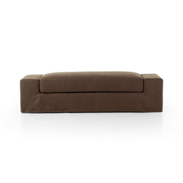 Wide Arm Slipcover Accent Bench by Four hands