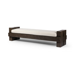 Heavy Wood Accent Bench - Alcala Cream