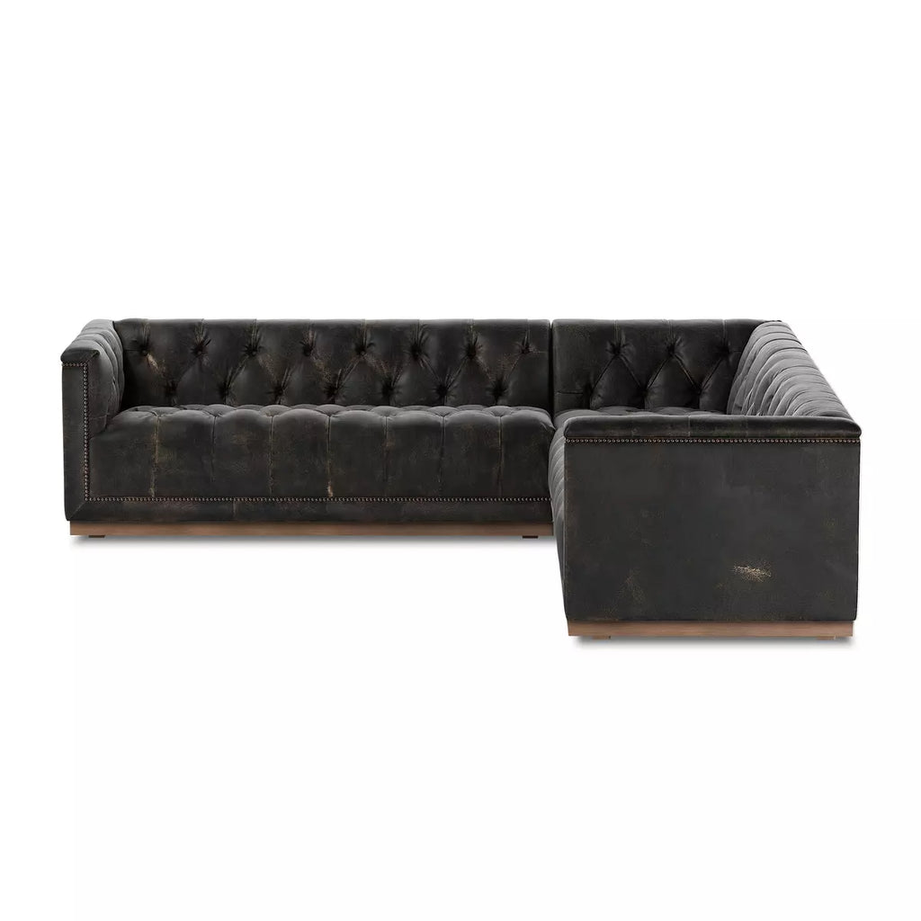 Maxx 3-Piece Sectional, Destroyed Black by Four Hands