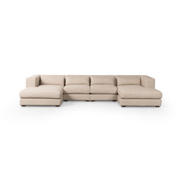 Sena Double Chaise - Alcala Wheat by Four Hands