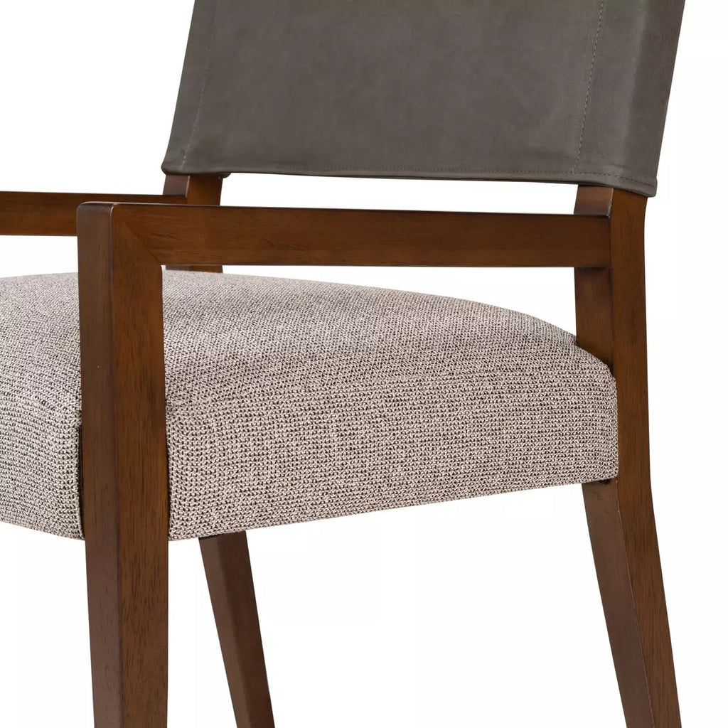 Ferris Dining Armchair - Nubuck Charcoal by Four Hands