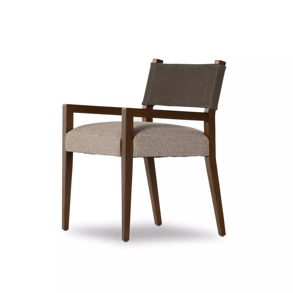 Ferris Dining Armchair - Nubuck Charcoal by Four Hands