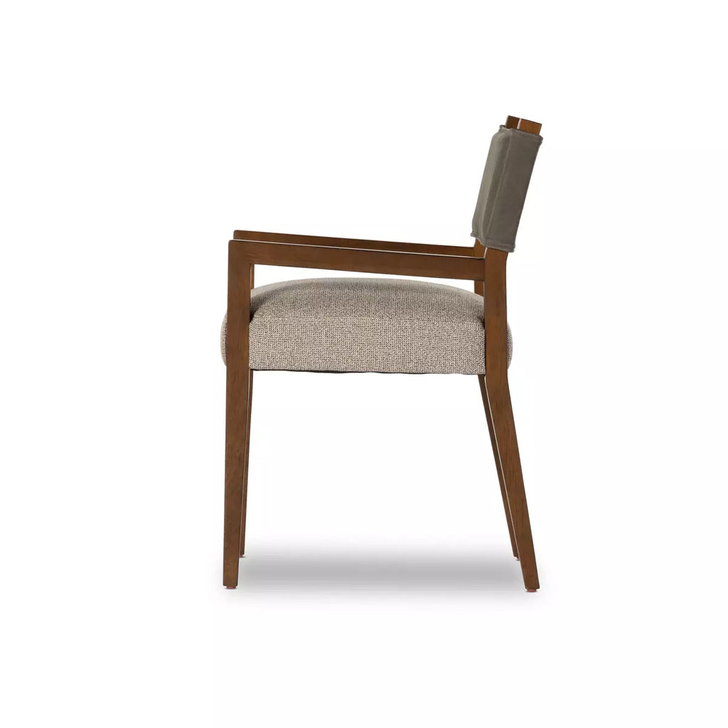 Ferris Dining Armchair - Nubuck Charcoal by Four Hands