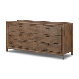 Glenview 6 Drawer Dresser - Weathered Oak Veneer