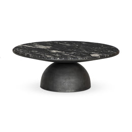 Corbett Large Coffee Table - Polished Black Marble