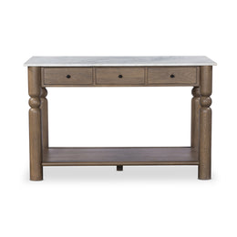 Dothan Kitchen Island - White Marble