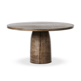 Pisa Round Dining Table - Aged Drifted Oak