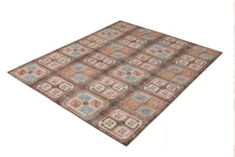 Rug & Kilim's Bokhara Style Distressed Rug In Beige Grown Geometric Pattern