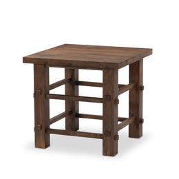 Wide Plank End Table - Warm Brown Neem