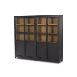 Millie Panel and Glass Door Double Cabinet by Four Hands