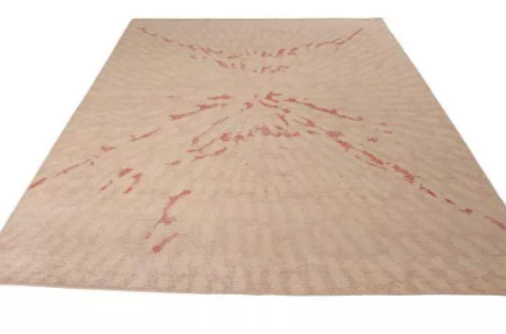 Rug & Kilim's Distressed Style Modern Rug In Pink And Cream All Over Pattern