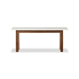 Jessa Console Table, Honed White Marble by Four Hands