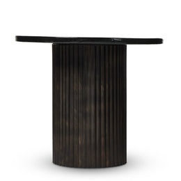 Ruben End Table - Smoked Black Cast Glass