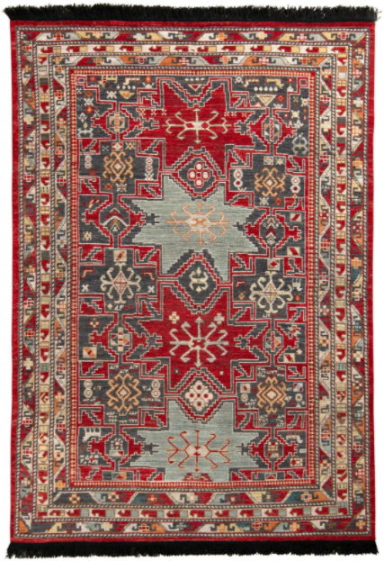 Rug & Kilim's Classic Style Rug In Red And Blue Geometric Pattern