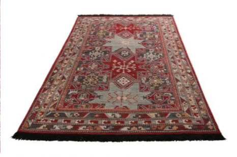 Rug & Kilim's Classic Style Rug In Red And Blue Geometric Pattern