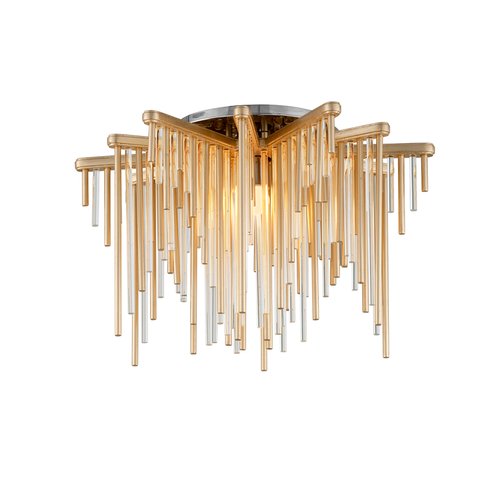 Theory Semi Flush - Gold Leaf W Polished Stainless