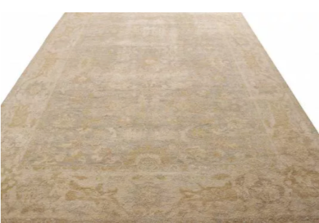 Rug & Kilim's Transitional Style Rug In Beige-Brown All Over Floral Pattern