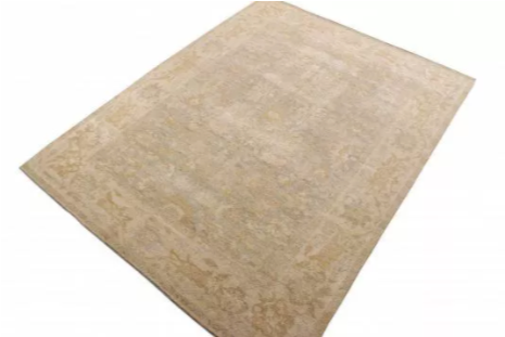 Rug & Kilim's Transitional Style Rug In Beige-Brown All Over Floral Pattern