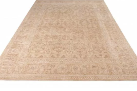 Rug & Kilim's Transitional Style Rug In Beige-Brown All Over Floral Pattern 2