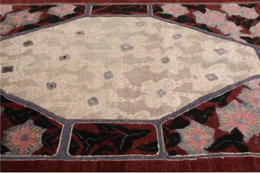 Rug & Kilim's French Deco Style Rug In Red And Beige All Over Pattern