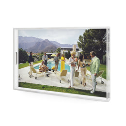 Palm Springs Party Tray by Slim Aarons - 1/4 Inch Clear Cast Acrylic