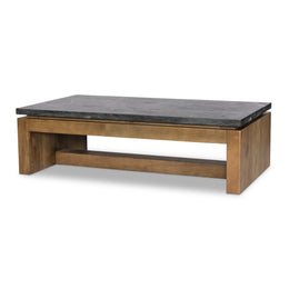 Kenneth Coffee Table - Polished Black Marble