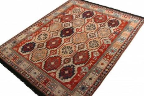 Rug & Kilim's Tribal Style Rug In Red And Pink All Over Geometric Pattern