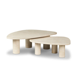 Zion Coffee Table Set, Cream Marble by Four Hands