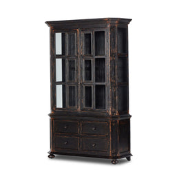 The Inch You Will Need A Lot Of Hinges Inch Cabinet - Distressed Burnt Black