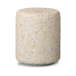 Orlan Outdoor End Table - Pure Terrazzo