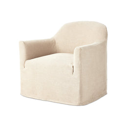 Lowell Slipcover Swivel Chair by Four Hands