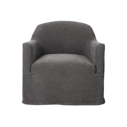 Lowell Slipcover Swivel Chair - Broadway Denim